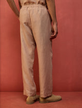 Maso Stripe Linen Kurta Set - Dusty Rose