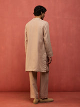 Jiro Timeless Linen Kurta Set - Dusty Rose