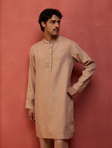 Jiro Timeless Linen Kurta - Dusty Rose
