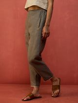 Wera Tapered Linen Pant - Grey