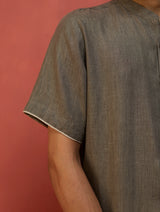 Shuko Linen Shirt - Grey