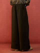 Anker Broad Hem Trousers - Olive Charcoal