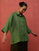 Yoko Forever Linen Shirt - Fern Green