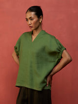 Hoshi Linen Co-ord Set - Fern Green