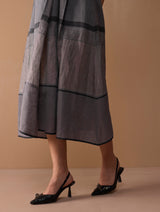 Issa Metallic Wrap Dress - Metallic Grey