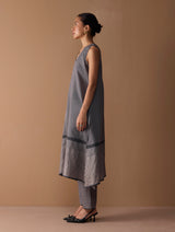 Noor Sleeveless Kurta - Metallic Grey