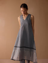 Noor Sleeveless Kurta Set - Metallic Grey