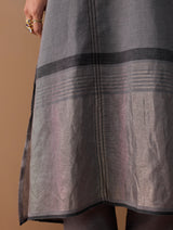 Noor Sleeveless Kurta Set - Metallic Grey