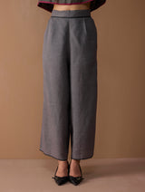 Rina Palazzo Selvedge Pant - Grey