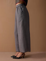 Mana Angrakha Co-ord Set - Metallic Grey