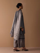 Gul Sequin Embroidered Short Kurta Set - Grey
