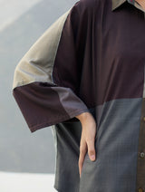 Sara Handwoven Eri Silk Shirt - Taupe Grey