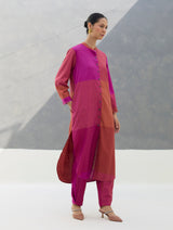 Sama Eri Silk Shirt Kurta Set -  Rose