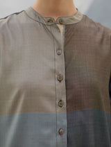 Sama Eri Silk Shirt Kurta -  Taupe Grey
