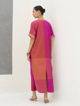Cath Eri Silk Kaftan Dress - Rose