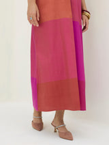 Cath Eri Silk Kaftan Dress - Rose