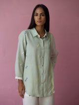 Sela Patchwork Jamdani Linen Shirt