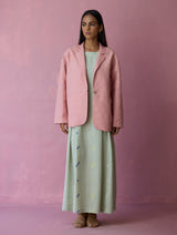 Nina Thick Linen Blazer - Rose
