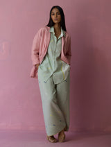 Nina Thick Linen Blazer - Rose