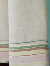 Alina Border Linen Pants - Ivory