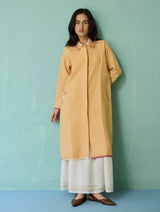 Kara Long Linen Overlay - Apricot