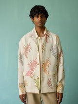Bardor Floral Block-Printed Jacket - Ivory