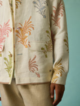 Bardor Floral Block-Printed Jacket - Ivory
