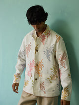 Bardor Floral Block-Printed Jacket - Ivory