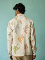 Bardor Floral Block-Printed Jacket - Ivory