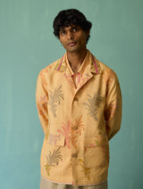 Bardor Floral Block-Printed Jacket - Apricot