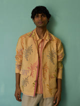 Bardor Floral Block-Printed Jacket - Apricot
