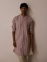 Haka Patchwork Linen Kurta - Natural