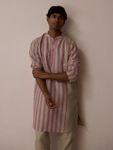 Haka Patchwork Linen Kurta - Natural