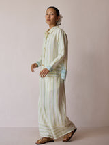 Erra Block-Printed Linen Co-ord Set - Ivory