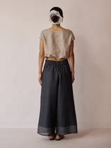 Kora Cowl-Neck Co-ord Set - Charcoal
