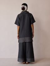 Kora Cowl-Neck Co-ord Set - Charcoal