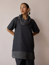 Kora Cowl-Neck Co-ord Set - Charcoal