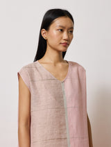 Rira Metallic Linen Long Co-ord - Pink