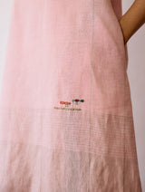 Zaran Cowl Neck Metallic Dress - Pink