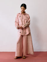 Mansa Floral Hand-Embroidered Co-ord - Pink