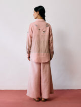 Mansa Floral Hand-Embroidered Co-ord - Pink