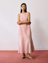 Dana Pintuck & Pleat Sleeveless Dress - Pink