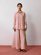 Hanat Hand-Embroidered Bird Co-ord - Pink