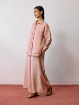 Hanat Hand-Embroidered Bird Co-ord - Pink