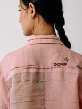Hanat Hand-Embroidered Bird Co-ord - Pink