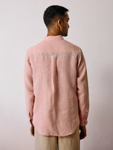 Zai Floral Hand-Embroidered Shirt - Pink