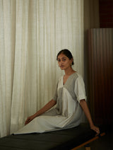 Masa Timeless Linen Dress - Off-White