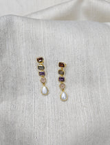 Rysa Drop Earrings - Rose