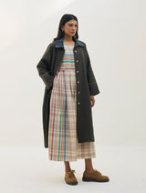 Juniper Linen Coat - Olive Charcoal