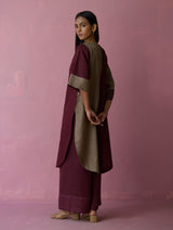 Risa Color-Blocked Kurta Set - Earth